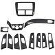 Abs Carbon Fiber Interior Accessories Kit Cover For Subaru Wrx / Wrx Sti 08-14