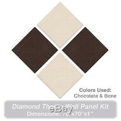 ADW Acoustic Panels 70 X 70 X 1 Diamond Theme Kit Quick Easy DIY Install