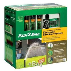 Automatic Rain Bird Underground Yard Lawn Sprinkler System Kit Easy Installation