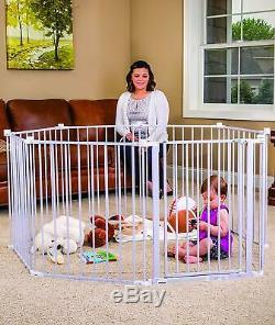 Baby Gate Child Safety Fence Kit Stairs Doorway Gates Extra Large Play Yard Pen
