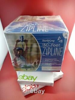 Backyard Zipline Kit 150 Ft L Zip Line Family Play 250 Lb Capacity Easy Install