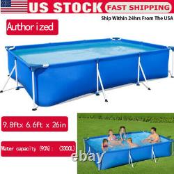 Bestway 9.8ftx 6.6ft x26in Rectangular Above Ground Swimming Pool Kit Outdoor US