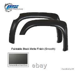 Black Paintable Pocket Bolt Fender Flares Fits Toyota Tundra 14-20 Height 5.0