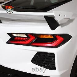 Blackout Rear Light Reflector Trim Kit Reverse Lamp Cover For C8 Corvette 2020+