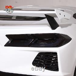 Blackout Rear Light Reflector Trim Kit Reverse Lamp Cover For C8 Corvette 2020+