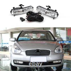 Bumper Light Bezel Fog Lamp with Switch Harness Kit For Hyundai Accent 2006-2009