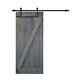 Calhome Barn Door Kit 30 In. X 84 In. Reversible Easy Install Solid Core Gray