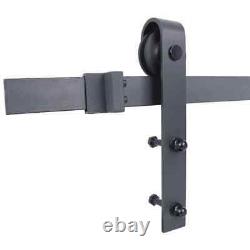 CALHOME Barn Door Kit 30 in. X 84 in. Reversible Easy Install Solid Core Gray