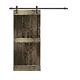 Calhome Mid-bar Sliding Barn Door Kit 42 In. W X 84 In. H Easy Install Espresso