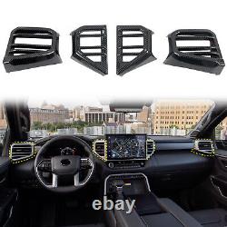 Carbon Fiber ABS Accessories Interior Kit Cover Trim For Toyota Tundra 2022-23