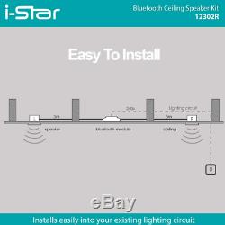 Ceiling Bluetooth Speakers Complete Kit Easy To Install Works With Echo Dot