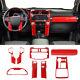 Center Console Interior Accessories Trim Cover Kit Decor For 4runner 10+ Red 8pc