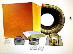 Chimney liner tee kit 6x40 STAINLESS STEEL with Cap EASY INSTALL Lifetime Wrnty