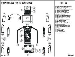 Dash Trim Kit for Infiniti FX35 FX45 2003-2005 Interior Overlay Dashboard INF-6B