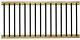 Deck Railing Kit 6 Ft. Pressure-treated Aluminum Solid Strong Rail Easy Install