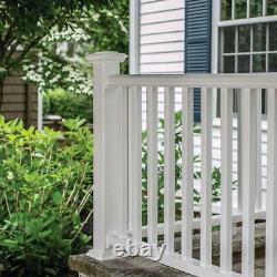 Deck Railing Kit 8 ft. X 36 in. 2-Panel Easy-to-Install Durable Core Vinyl White