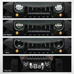 Dot and easy installing LED HeadLights+Fog Lights Combo kit For Jeep Wrangler JK
