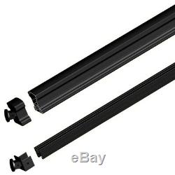 Easy Install Aluminum Stair Hand and Base Rail Kit Black Porch Balcony Deck 6 ft
