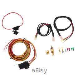 Easy Install Safety Cooling Fan Wiring Kit 185/165 Thermostat 50AMP Relay