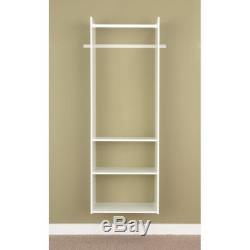 Easy Track Hanging Tower Kit Closet Storage 72 inch White Easy DIY Installation