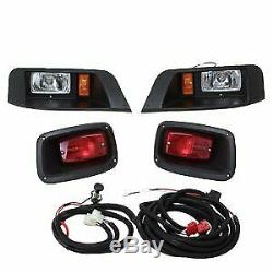 Easy to Install Golf Cart Headlight LED Tail Light Templates Kit with Secure Cable