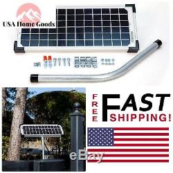 Electric Gate Opener 10-Watt Solar Panel Kit Easy-Install Gate Opener Accessory
