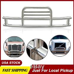 FRONT CHROME STAINLESS STEEL Fit 08-17 Freightliner Cascadia 113/125 Deer Guard