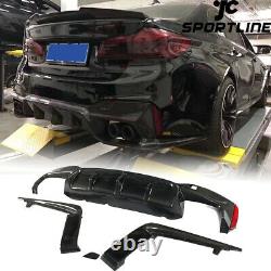 Fit For BMW F90 M5 2018-2020 Rear Bumper Diffuser Splitter Spoiler Carbon Fiber