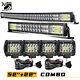 Fit Ford Ranger Top Roof 52 Curved Led Light Bar 22in Bumper Combo +wiring Kit
