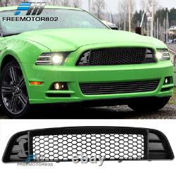 Fits 2013-2014 Ford Mustang Non-Shelby Front Upper Mesh Grille For V6 GT Black