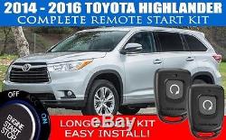 Fits Toyota Highlander Remote Start Complete Kit 2014 2015 2016 Easy Install