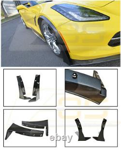 For 14-19 Corvette C7 Z06 Z07 Stage 3 Front Splitter Extension Winglets ABS Kit