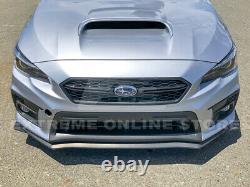For 15-21 Subaru WRX STi JDM V-LIMITED PRIMER BLACK Front Bumper Lip Splitter