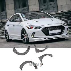 For 2017-2020 Hyundai Elantra Black Wheel Arches Over Wide Body Fender Flare Kit