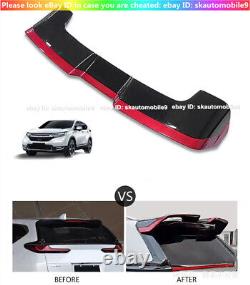 For 2017-2022 Honda CR-V SUV Black+Red ABS Rear Lip Roof Spoiler Wing Body Kits