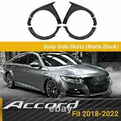 For 2018-2022 Honda Accord Matte Black Arch Cover Trim Body Fender Flare Kit