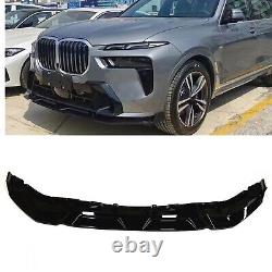 For BMW G07 X7 2023 Car Front Bumper Lower Spoiler Splitter Lip Body Kit Black