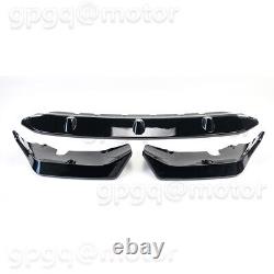 For BMW G07 X7 M Sport 2019-2022 3Pcs Glossy Black Front Bumper Lip Splitter Kit