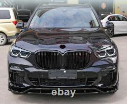 For BMW X5 G05 2019-2022 Glossy black ABS Front Bumper Chin Lip Spoiler Body Kit