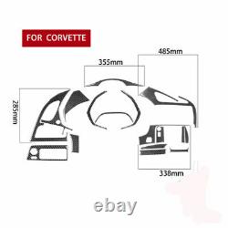 For Chevrolet Corvette C7 2014-2019 27Pcs Carbon Fiber Interior Decorative Kit