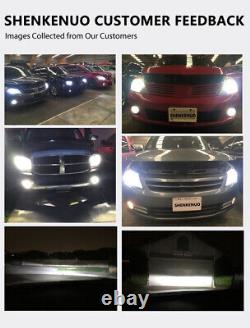 For Chevy Silverado 1500 2500 2007-2015 White LED Headlight Bulbs + Fog Light