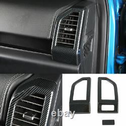 For Ford F150 F-150 2015-2019 Carbon Fiber Interior Accessories Kit Cover Trim