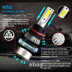 For Ford Mustang Gt Svt Cobra 1999-2003 6000K LED Headlight Hi/Lo+Fog Light Bulb