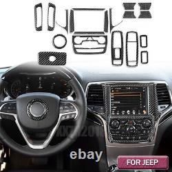 For Jeep Grand Cherokee 2011-2020 Carbon Central Control Panel Cover Trim Kits