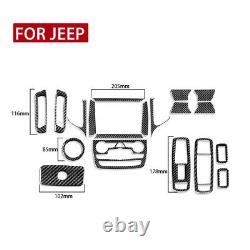 For Jeep Grand Cherokee 2011-2020 Carbon Central Control Panel Cover Trim Kits