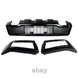 Front Bumper For 2009-2014 Ford F150 F-150 Steel Black Raptor Style WithLED Lights