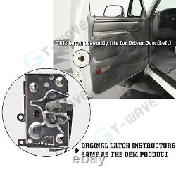 Front Left & Right Door Lock Latch with Cable & Rod Kit for 92-97 Ford F-Series