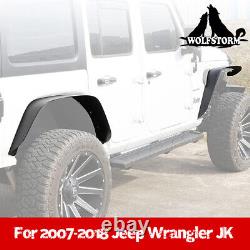 Front Rear Fender Flares 4Pcs Kit for 2007-2018 Jeep Wrangler JK JKU