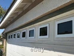 Garage Door Window Kit Easy Install for 8 windows with painted frame, tools