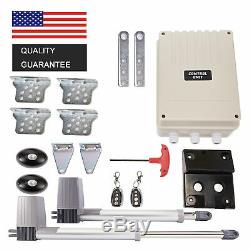 Gate Operator Complete Hardware Kit Easy Install with 2 Remote Controls